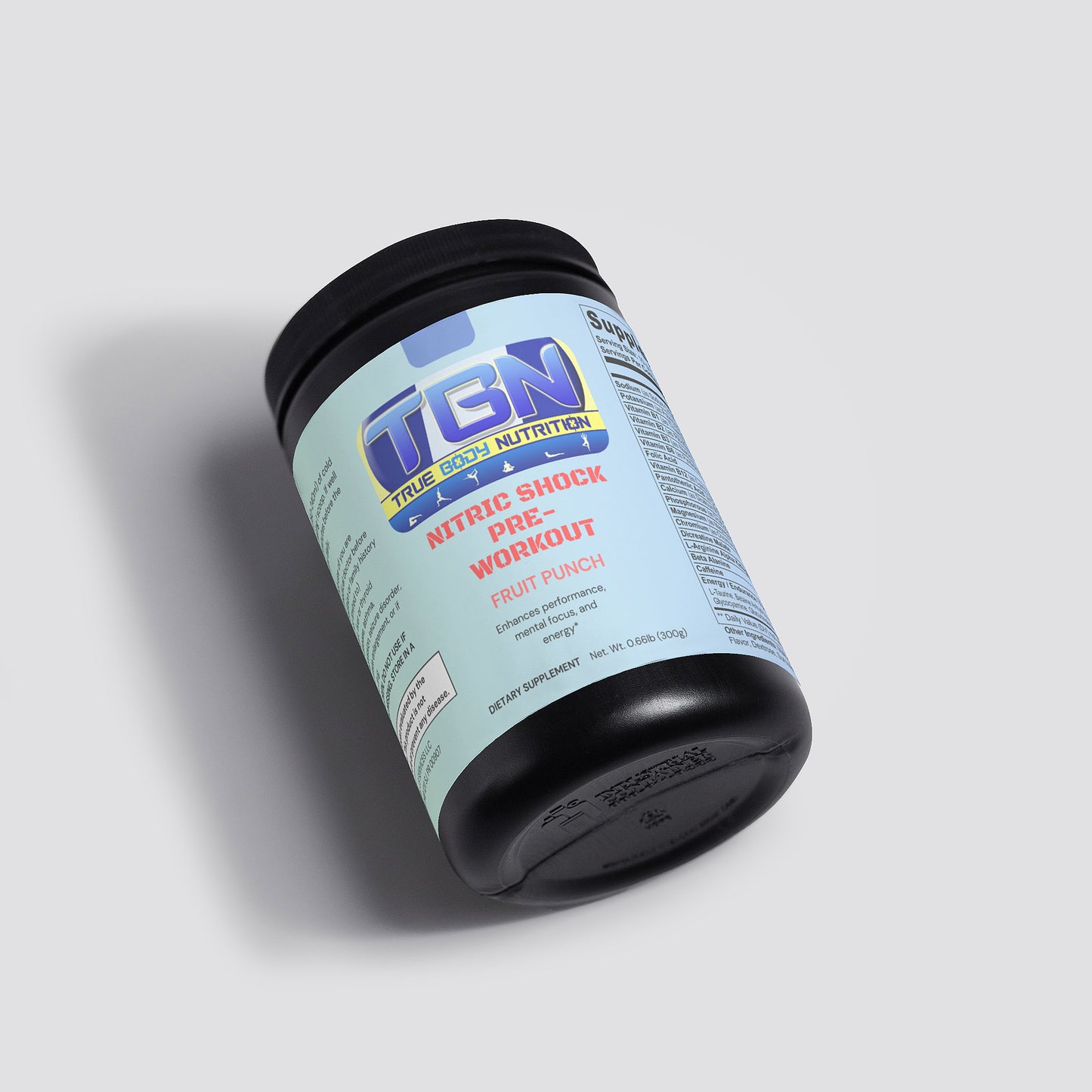 Polvo preentrenamiento Nitric Shock (ponche de frutas)
