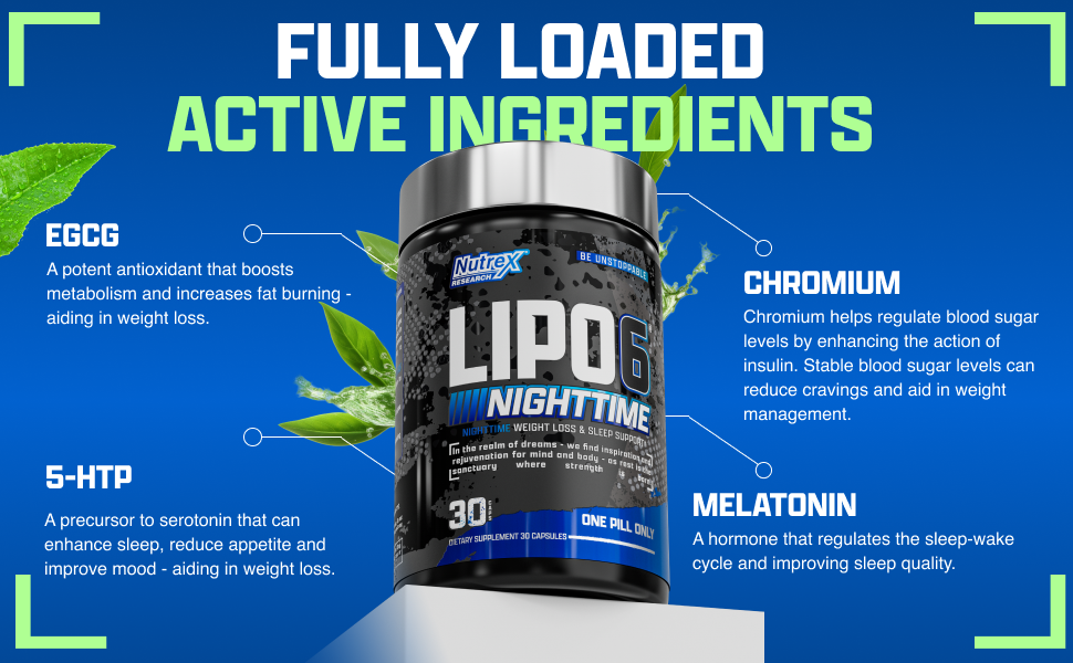 Quemador de grasa nocturno Lipo 6