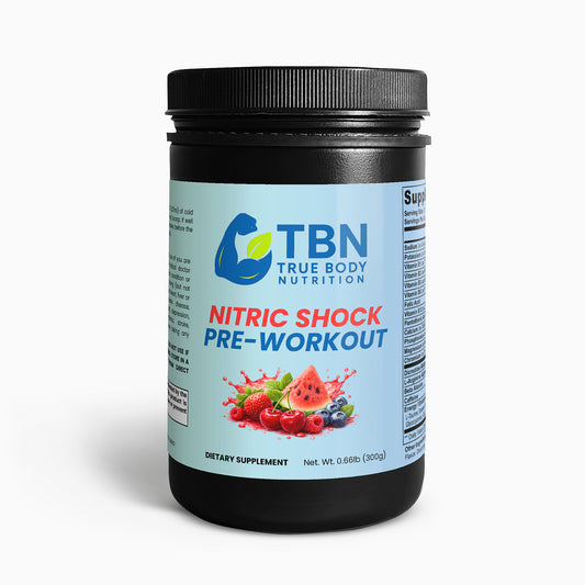 Polvo preentrenamiento Nitric Shock (ponche de frutas)